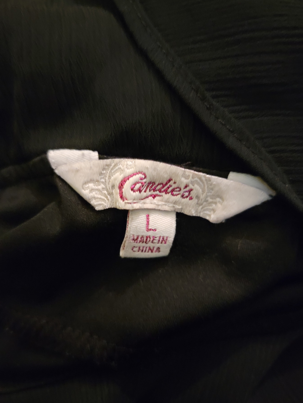 Candie's Black Ruffled Blouse with Spaghetti Straps - Picture 3 of 5